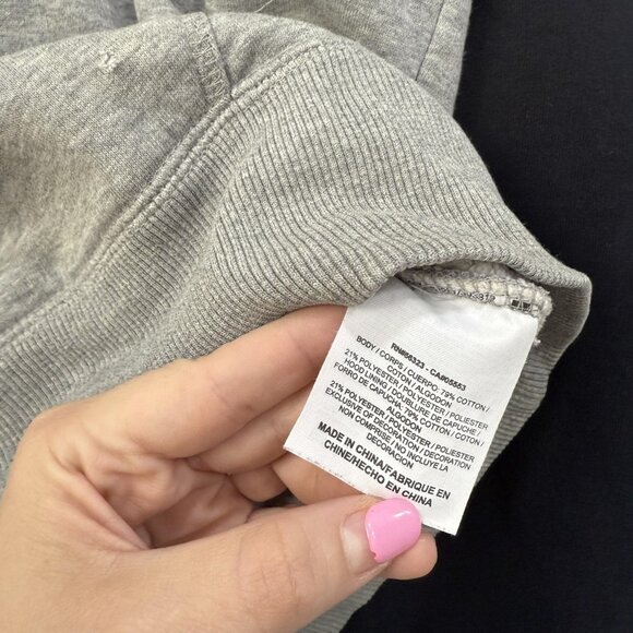 Nike Hoodie Mens 2XL Gray Black Full Zip Athletic Dept Spell Out Sweatshirt - Picture 8 of 15